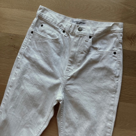 Apiece Apart High Waisted Straight Leg Jeans Sz 2 EUC White - Picture 4 of 14